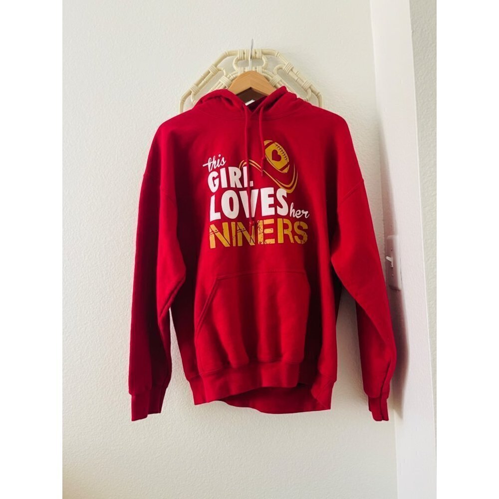 49rs Football Hoodie Womens Sz L
